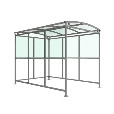 Freistehender Raucherunterstand – 2 m breit Freistehender Raucherunterstand – 2 m breit