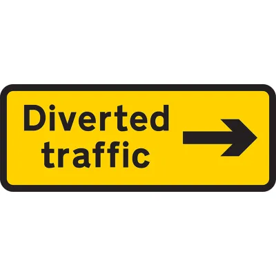 Umgeleiteter Verkehr rechts – Verkehrszeichen