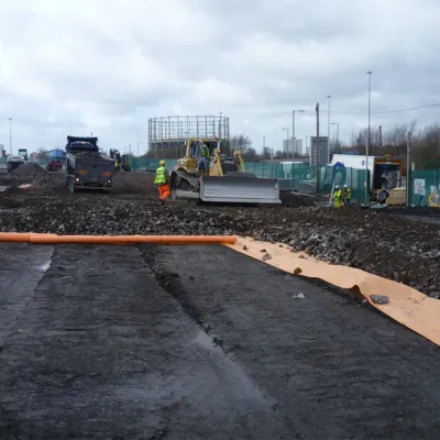 Warngeomembran für kontaminierten Boden Warngeomembran für kontaminierten Boden