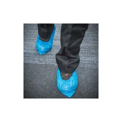 Blaue Polyethylen-Überschuhe Blaue Polyethylen-Überschuhe