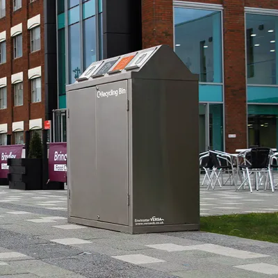 Edelstahl-Recyclingstation für öffentliche Bereiche Edelstahl-Recyclingstation für öffentliche Bereiche