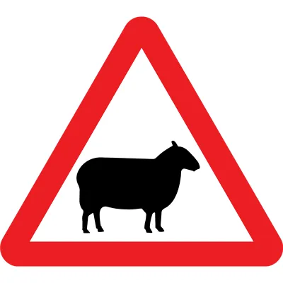 Schafe, Straßenschild Schafe, Straßenschild