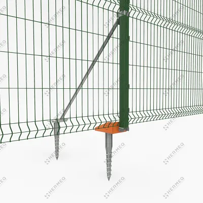 Verriegelungssystem für V-Maschendrahtzaunfüße Verriegelungssystem für V-Maschendrahtzaunfüße