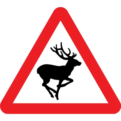 Wildtiere, Straßenschild Wildtiere, Straßenschild